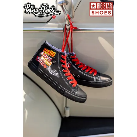 Trampki damskie BIG STAR wysokie PolAndRock WOODSTOCK limitowana edycja 41