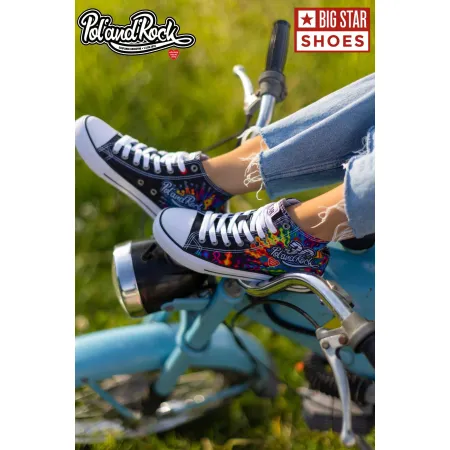 Trampki damskie BIG STAR wysokie PolAndRock WOODSTOCK limitowana edycja 36