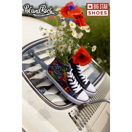 Trampki damskie BIG STAR wysokie PolAndRock WOODSTOCK limitowana edycja 41