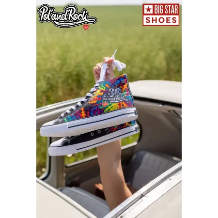 Trampki damskie BIG STAR wysokie PolAndRock WOODSTOCK limitowana edycja 41