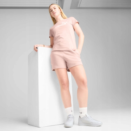 SPODENKI szorty damskie PUMA sportowe DRESOWE 682441 wysoki stan różowe S