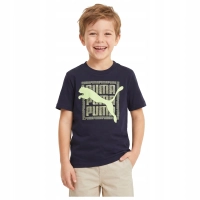 Koszulka dziecięca juniorska T-SHIRT PUMA z krótkim rękawem bawełniana 152