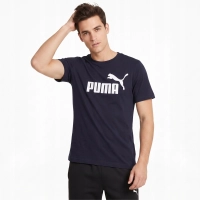 Koszulka męska T-SHIRT PUMA sportowa 682532-16 bawełniana granatowa XL