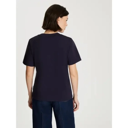 Koszulka damska z krótkim rękawem CROSS JEANS t-shirt 56228-001 granat XL
