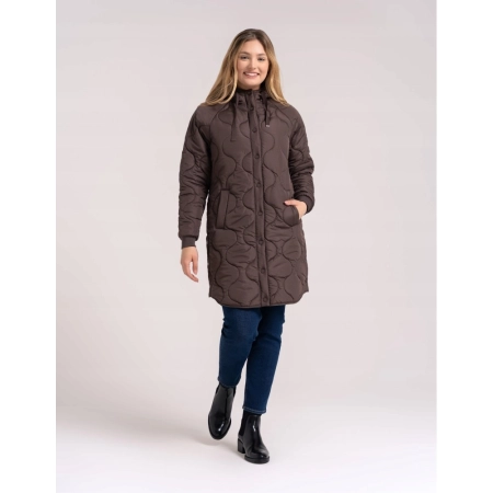 Płaszcz Damski MORAJ Pikowany Kurtka z Kapturem Parka ODW5500-003 S
