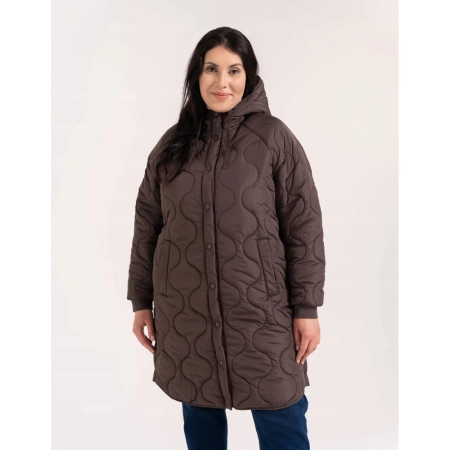 Płaszcz Damski MORAJ Pikowany Kurtka z Kapturem Parka ODW5500-003 S