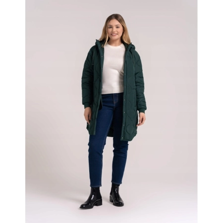 Płaszcz Damski MORAJ Pikowany Kurtka z Kapturem Parka ODW5500-003 3XL
