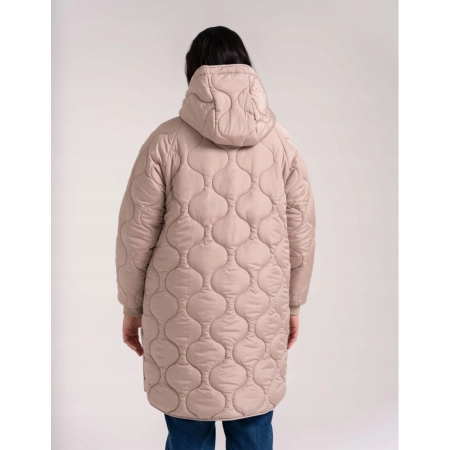 Płaszcz Damski MORAJ Pikowany Kurtka z Kapturem Parka ODW5500-003 beż 3XL