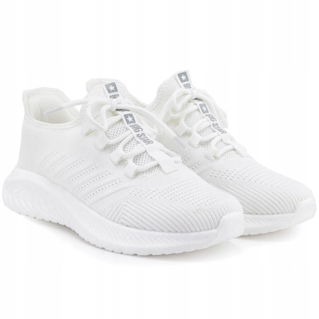 Buty męskie sportowe BIG STAR UU174004 SNEAKERSY siatkowe lekkie białe 44