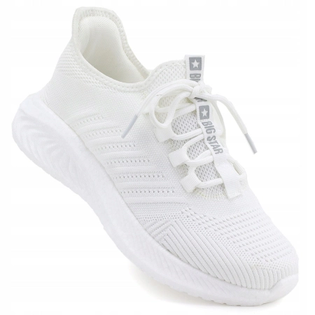 Buty męskie sportowe BIG STAR UU174004 SNEAKERSY siatkowe lekkie białe 46