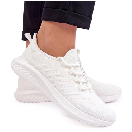 Buty damskie sportowe BIG STAR UU274056 SNEAKERSY siatkowe lekkie białe 36