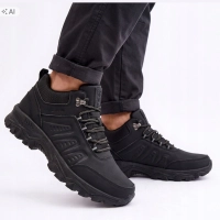 BUTY męskie trekkingowe BIG STAR trzewiki trapery UU174339 czarne 44