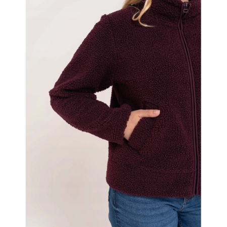 Bluza Polarowa Damska Sherpa Baranek Boxy ODW4000 Ze Stójką Zamek XXL/3XL