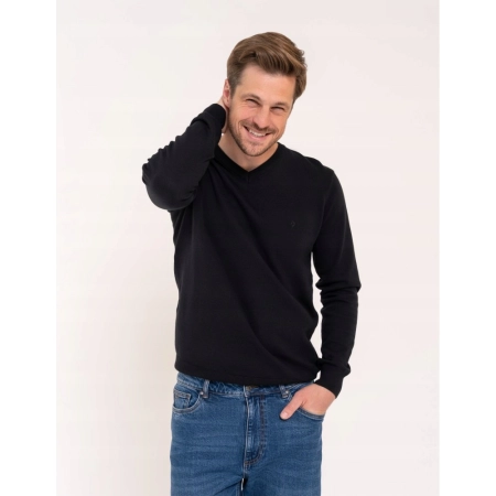 SWETER męski casual MORAJ dekolt serek bawełniany OMS4500 V-neck L