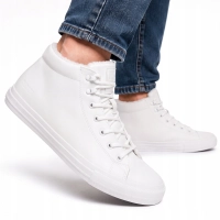 TRAMPKI męskie buty ocieplane na jesień zimę BIG STAR OO174608 białe 40