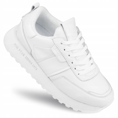 BUTY SPORTOWE damskie EKOSKÓRA BIG STAR sneakersy białe OO274574 38