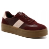 BUTY damskie BIG STAR sneakersy UU274013 podwyższone SKÓRZANE bordowe 37