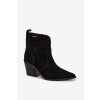 BOTKI buty ZIMOWE damskie BIG STAR trzewiki SKÓRZANE SS274472 czarne 39