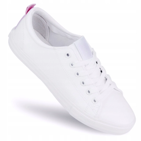 Trampki damskie BIG STAR RR274001 buty SNEAKERSY ekoskóra białe niskie 39