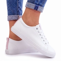Trampki damskie BIG STAR RR274001 buty SNEAKERSY ekoskóra białe niskie 41