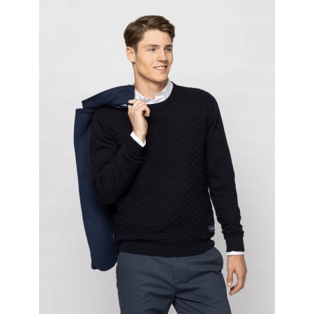 Sweter Męski Bawełniany HEAVY TOOLS HODOR Dzianina Okrągły Dekolt XL