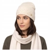 Czapka Damska Zimowa Beanie HEAVY TOOLS z Kryształkami PANDORA Beżowa