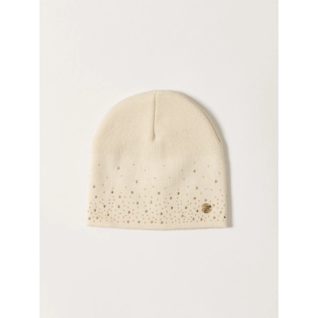 Czapka Damska Zimowa Beanie HEAVY TOOLS z Kryształkami PANDORA Beżowa