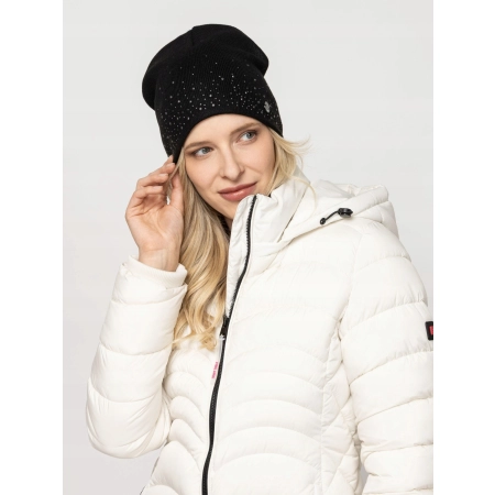 Czapka Damska Zimowa Beanie HEAVY TOOLS z Kryształkami PANDORA Czarna