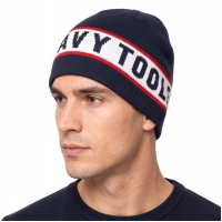 Czapka Męska Zimowa HEAVY TOOLS Beanie Ciepła PEREGRIN Granat