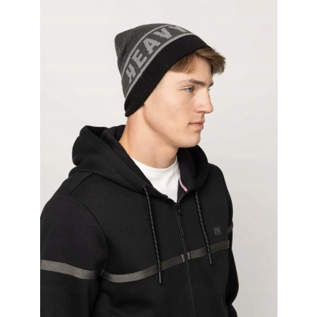Czapka Męska Zimowa HEAVY TOOLS Beanie Ciepła PEREGRIN Szara