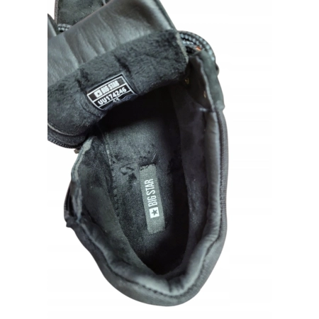 BUTY męskie ZIMOWE trekkingowe BIG STAR trzewiki trapery UU174246 czarne 43