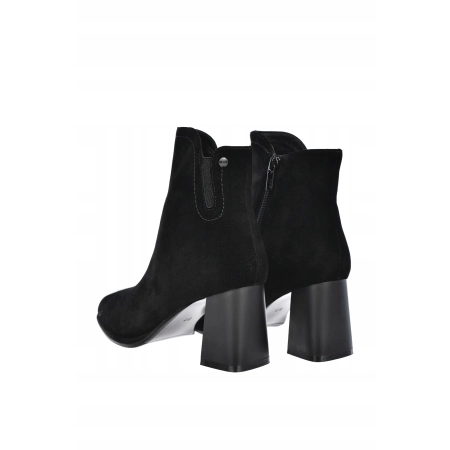 BOTKI buty ZIMOWE damskie BIG STAR trzewiki SKÓRZANE UU274380 czarne 39