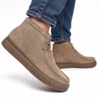 BUTY męskie SKÓRZANE botki BIG STAR trzewiki UU174214 beżowe 43