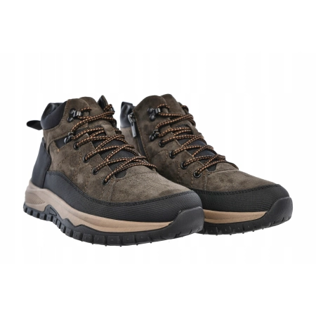 BUTY męskie ZIMOWE trekkingowe BIG STAR trzewiki trapery UU174248 brąz 43