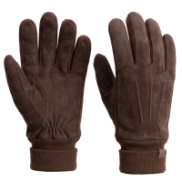 Rękawiczki Skórzane męskie HEAVY TOOLS PANSY Rękawice Casual Brązowe M