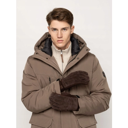 Rękawiczki Skórzane męskie HEAVY TOOLS PANSY Rękawice Casual Brązowe M