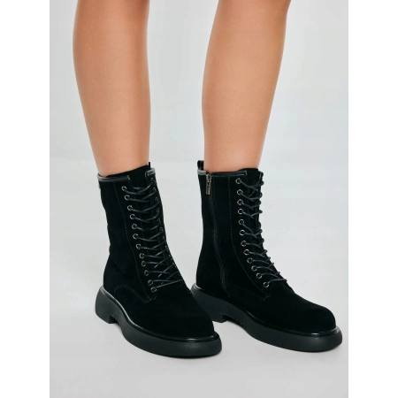 BOTKI Damskie SKÓRZANE Zimowe Zamszowe BIG STAR glany UU274610 r. 38