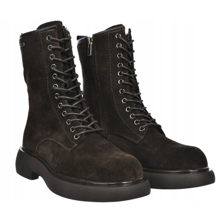 BOTKI Damskie SKÓRZANE Zimowe Zamszowe BIG STAR glany UU274612 r. 39