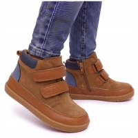 Buty Chłopięce Barefoot BEFADO 006X003 Przejściowe Jesienne Rzep Zamek 27