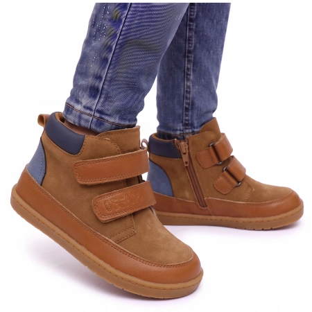 Buty Chłopięce Barefoot BEFADO 006X003 Przejściowe Jesienne Rzep Zamek 27