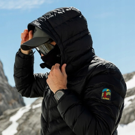 Kurtka Puchowa Pikowana Męska ALPINUS Monviso Kaczy Puch Naturalny XL