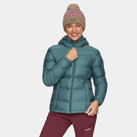 Kurtka Puchowa Pikowana Damska Zimowa ALPINUS KATLA Zielona XL
