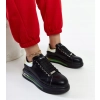 SNEAKERSY buty sportowe damskie GOE skórzane czarne podwyższone NN2N4030 36
