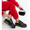 SNEAKERSY buty sportowe damskie GOE skórzane czarne podwyższone NN2N4030 36